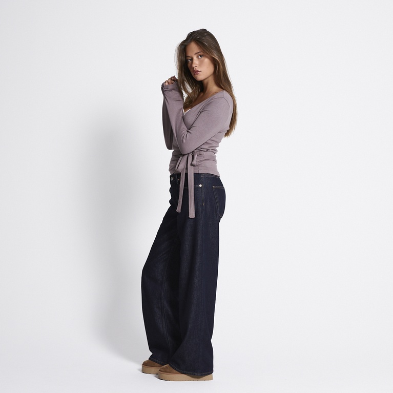 Wrap top "Lilja" Light Brown
